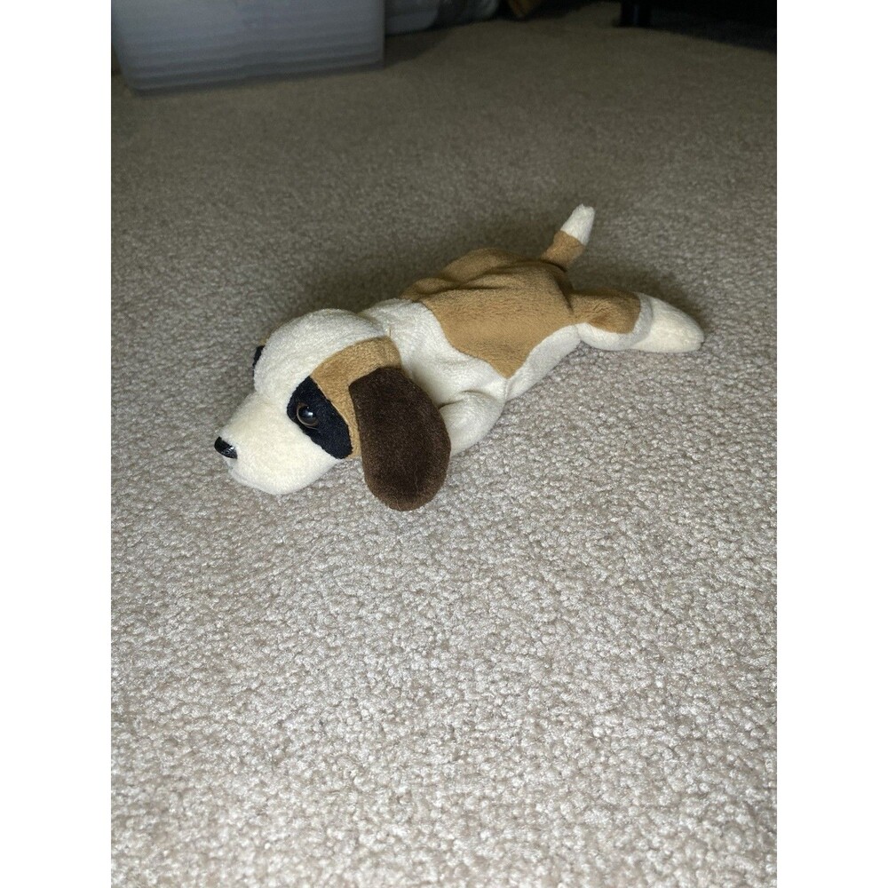 Vintage 1996 Ty Beanie Baby Bernie St Bernard Dog Plush 8"